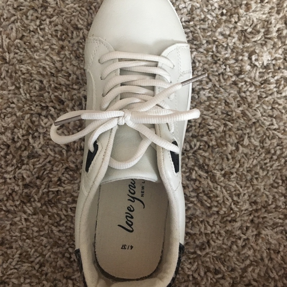 Snakeskin tennis shoes